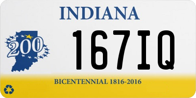 IN license plate 167IQ