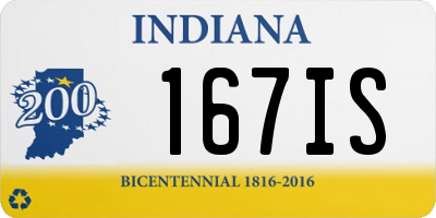 IN license plate 167IS