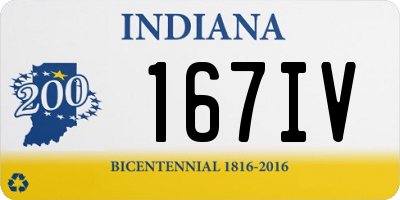 IN license plate 167IV