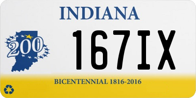 IN license plate 167IX
