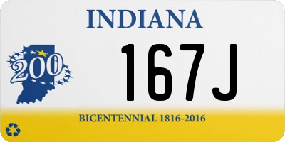 IN license plate 167J
