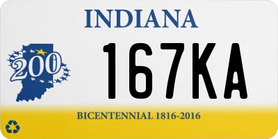 IN license plate 167KA