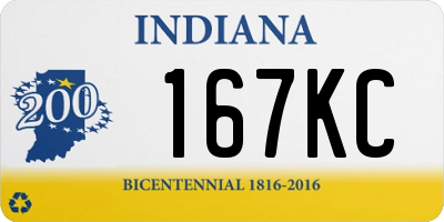 IN license plate 167KC