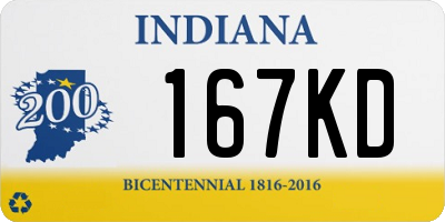 IN license plate 167KD