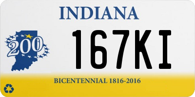 IN license plate 167KI