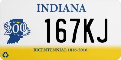 IN license plate 167KJ