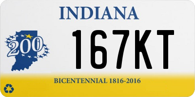 IN license plate 167KT