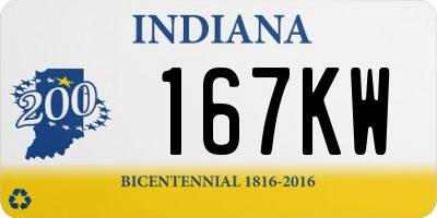 IN license plate 167KW