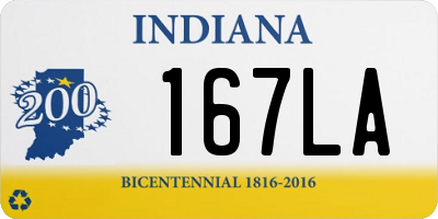 IN license plate 167LA