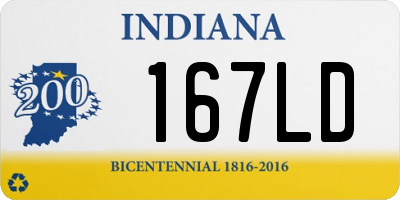 IN license plate 167LD
