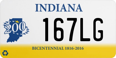 IN license plate 167LG