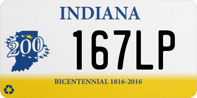 IN license plate 167LP