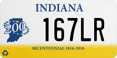 IN license plate 167LR