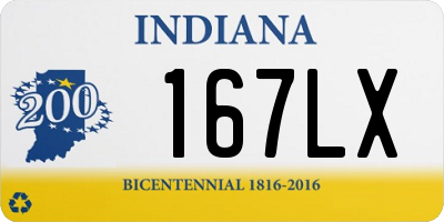 IN license plate 167LX