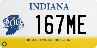 IN license plate 167ME