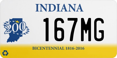 IN license plate 167MG