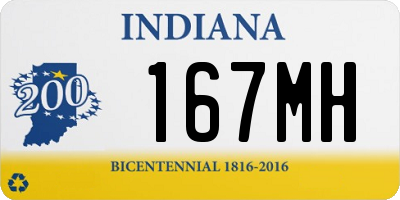 IN license plate 167MH