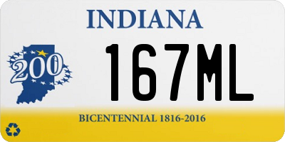 IN license plate 167ML