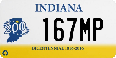 IN license plate 167MP