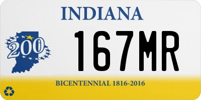 IN license plate 167MR