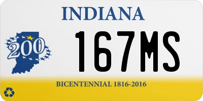 IN license plate 167MS