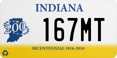 IN license plate 167MT