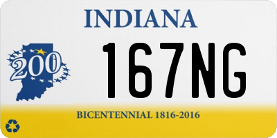 IN license plate 167NG