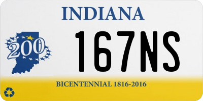 IN license plate 167NS