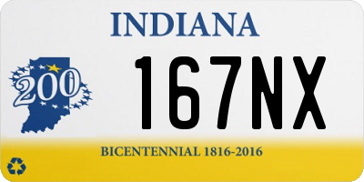 IN license plate 167NX