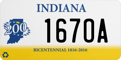 IN license plate 167OA