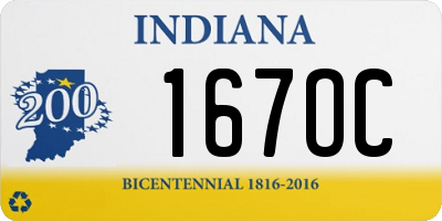 IN license plate 167OC