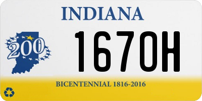 IN license plate 167OH