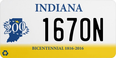 IN license plate 167ON