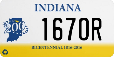 IN license plate 167OR