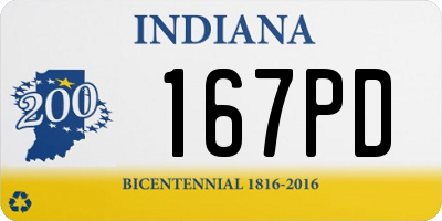 IN license plate 167PD