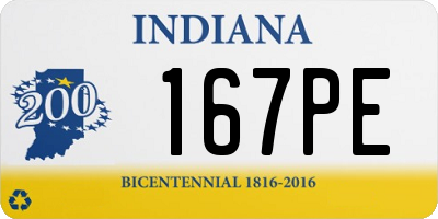 IN license plate 167PE