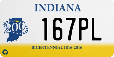 IN license plate 167PL