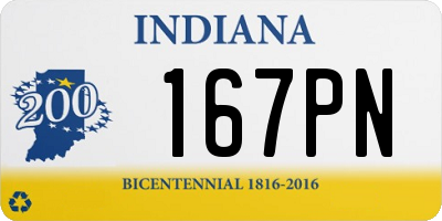 IN license plate 167PN