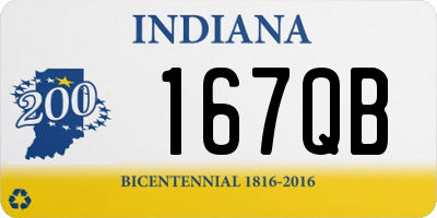 IN license plate 167QB