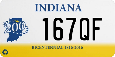 IN license plate 167QF