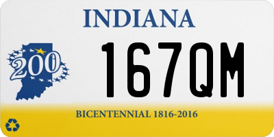 IN license plate 167QM