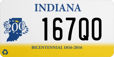 IN license plate 167QO