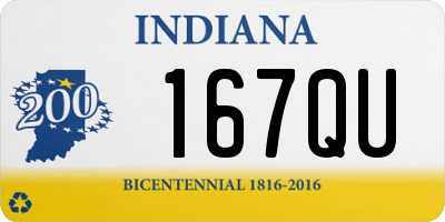 IN license plate 167QU