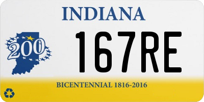 IN license plate 167RE