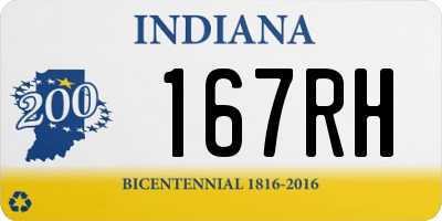IN license plate 167RH