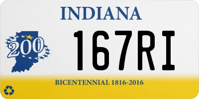 IN license plate 167RI