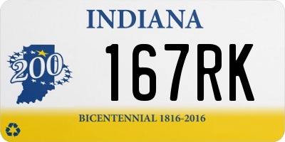 IN license plate 167RK