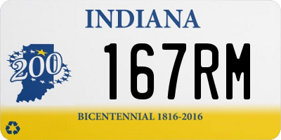 IN license plate 167RM