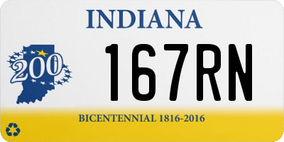 IN license plate 167RN