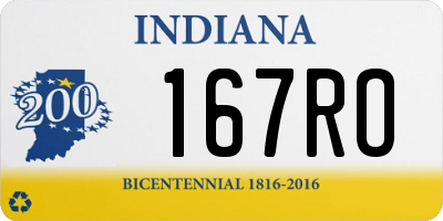 IN license plate 167RO